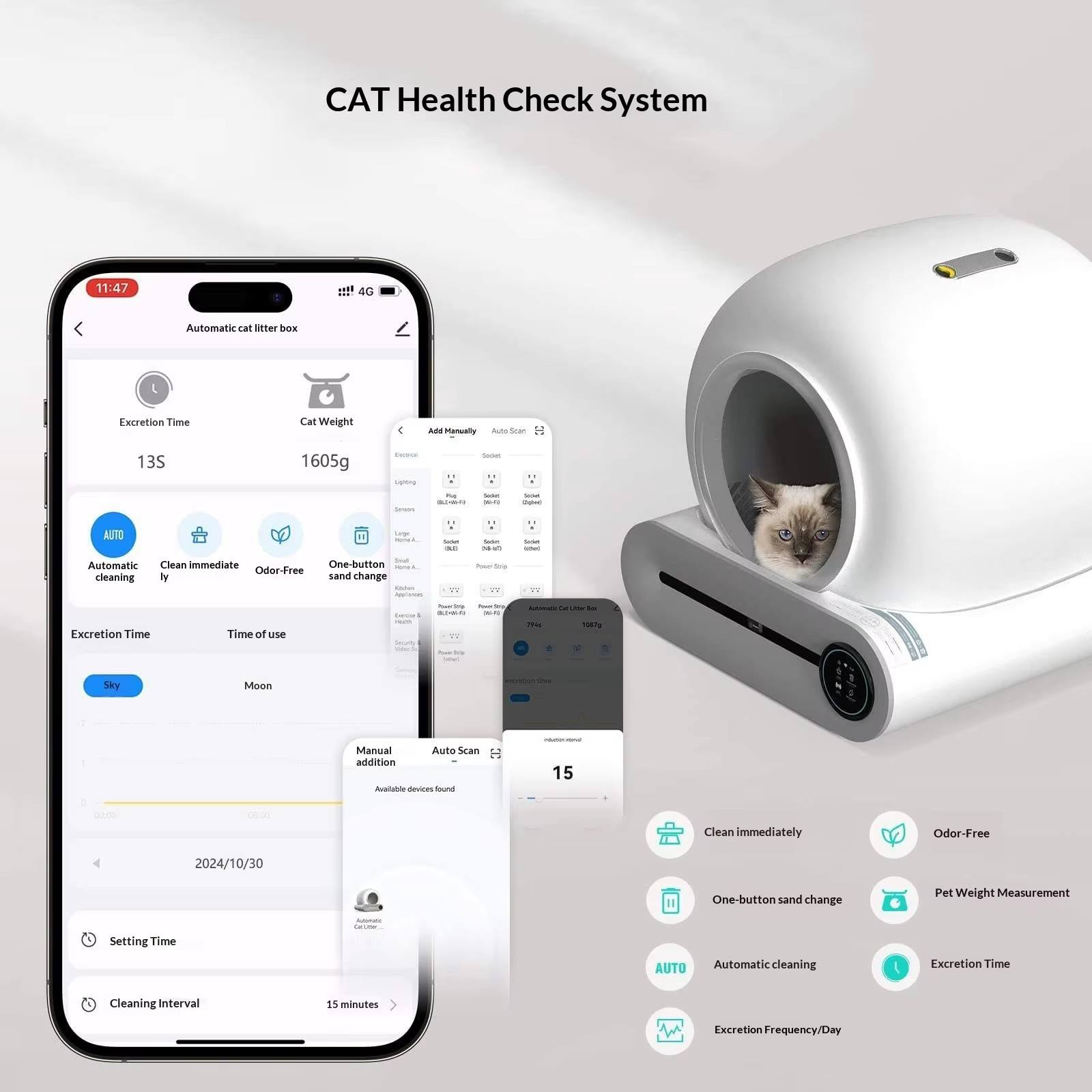 T-Pro EU Warehouse Automatic Cat Litter Box Auto Litter Machine