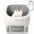 Smart App Control Open-top Automatic cat Litter Box Basin with Dual Safety Sensors Self Cleaning