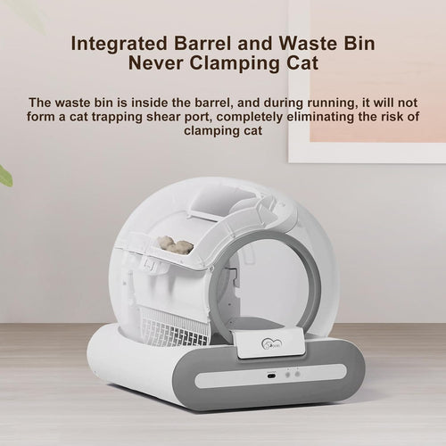 T1+ Automatic Self-Cleaning Cat Litter Box Auto Smart Litter Machine Odor Filter and safety sensors.