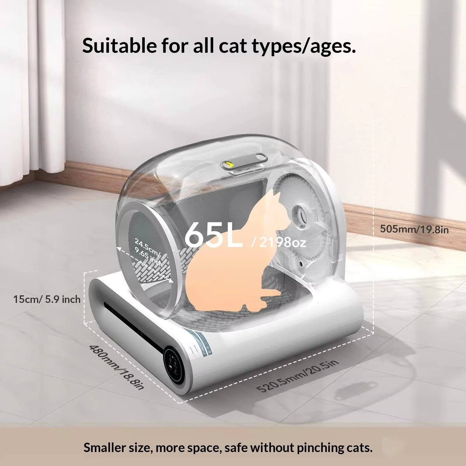 T-Pro EU Warehouse Automatic Cat Litter Box Auto Litter Machine