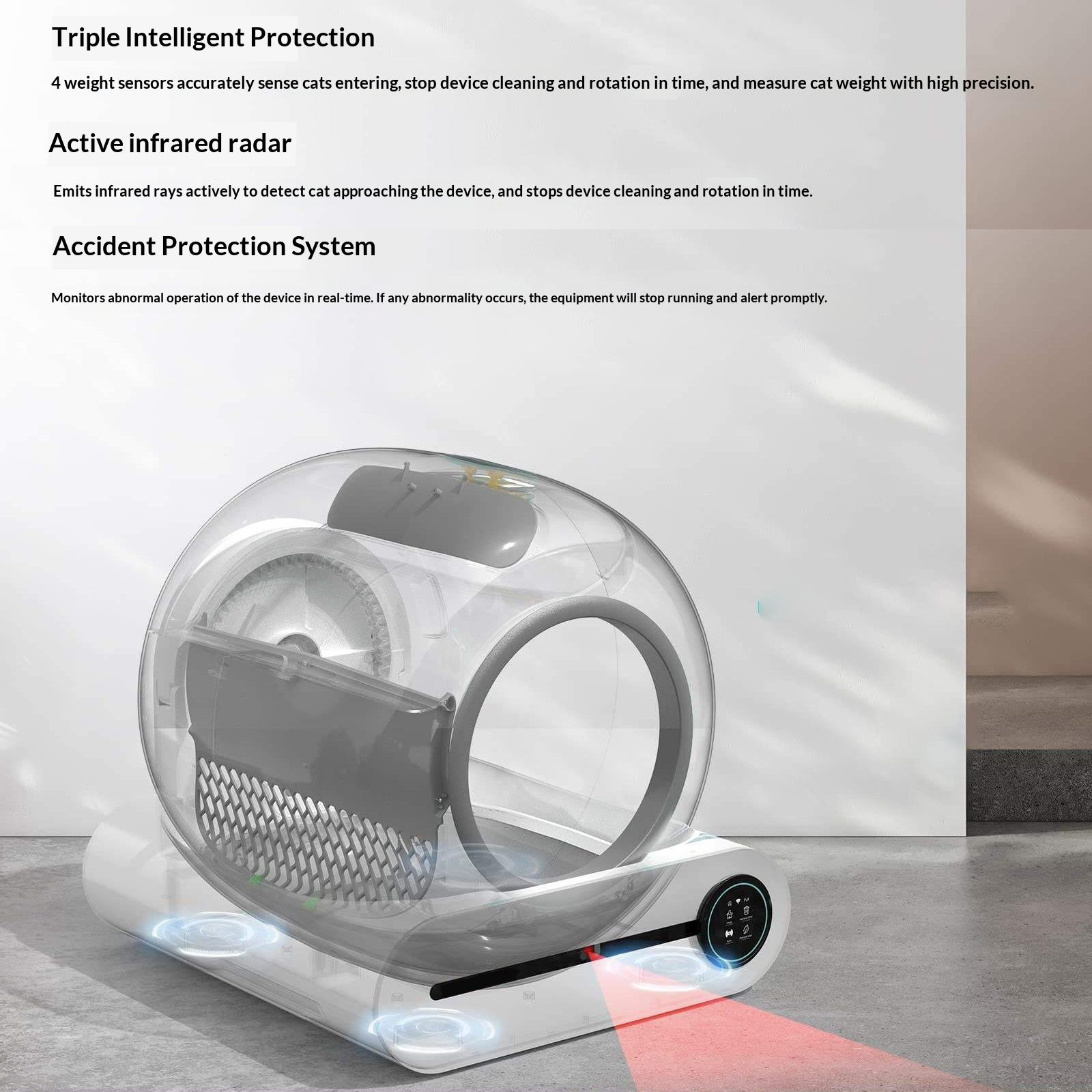 T-Pro EU Warehouse Automatic Cat Litter Box Auto Litter Machine