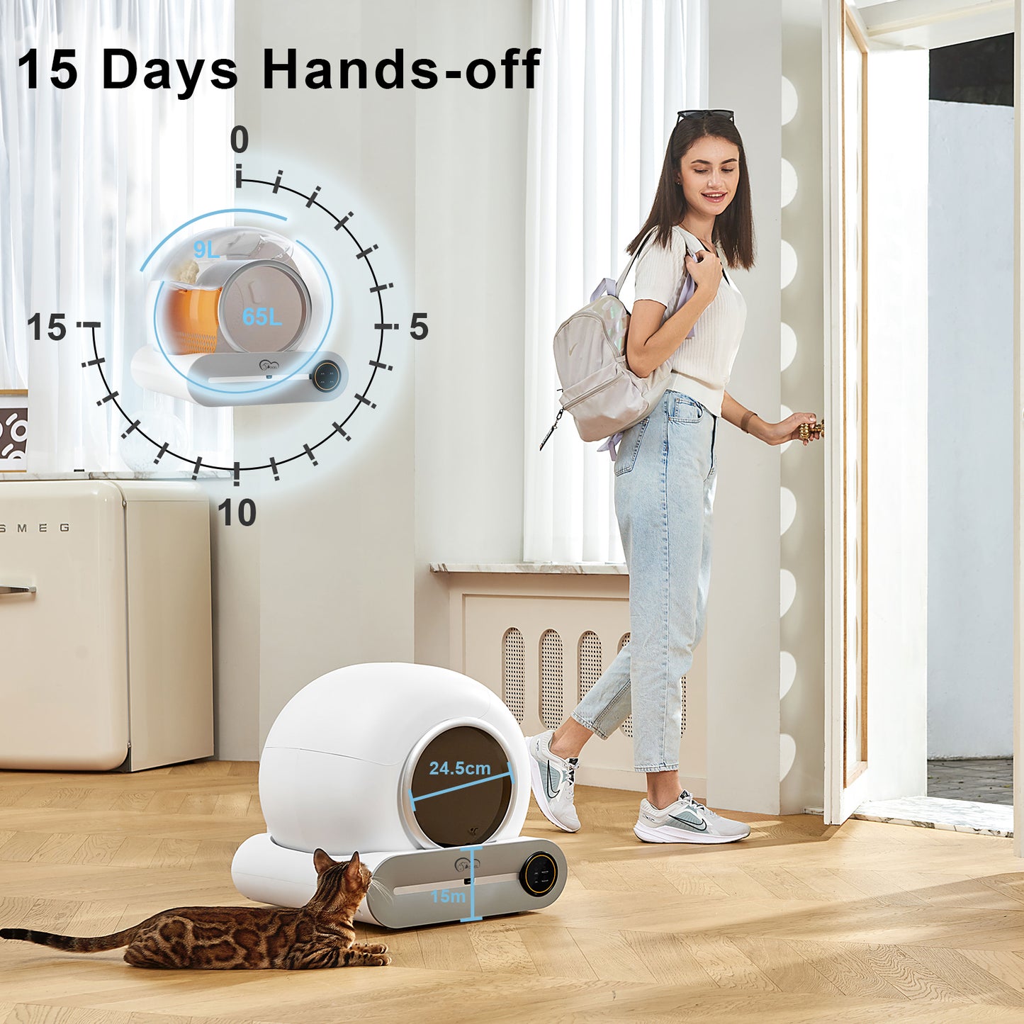 T-Pro EU Warehouse Automatic Cat Litter Box Auto Litter Machine