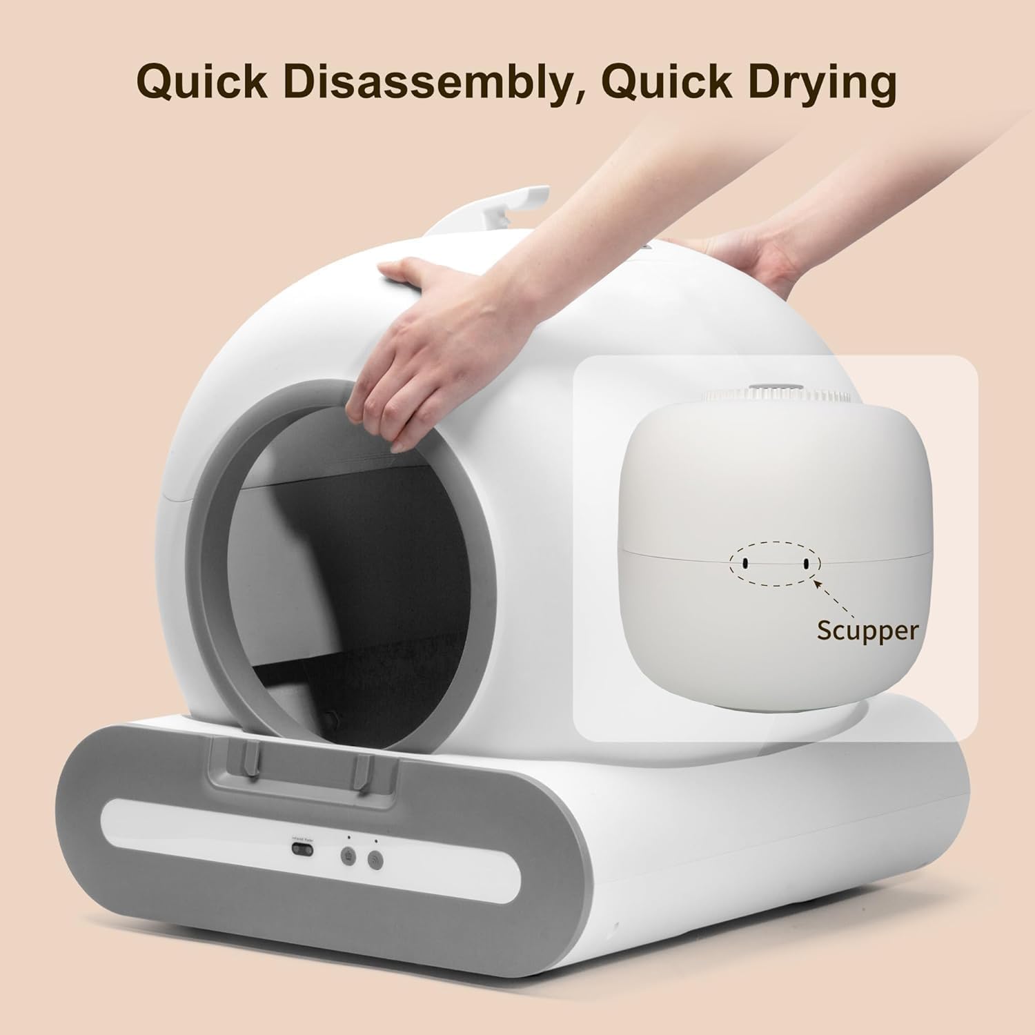 T1+ Automatic Self-Cleaning Cat Litter Box Auto Smart Litter Machine Odor Filter and safety sensors.