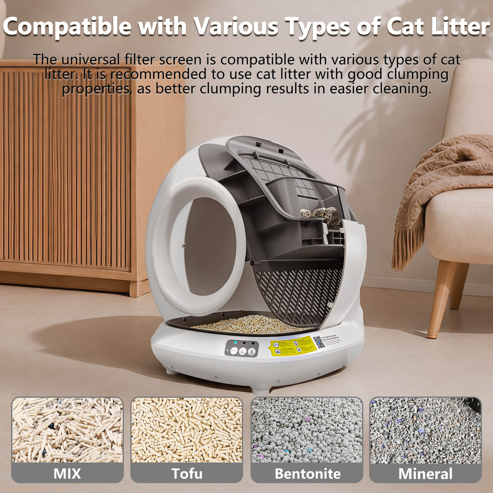 2026 New 78L Smart Automatic Cat Litter Box Electric Self-Cleaning Pet Cat Toilet with App Control Arenero Para Gatos Automatico